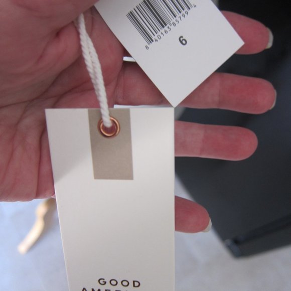 new GOOD AMERICAN black crop top size XXXL 6 - Picture 2 of 3